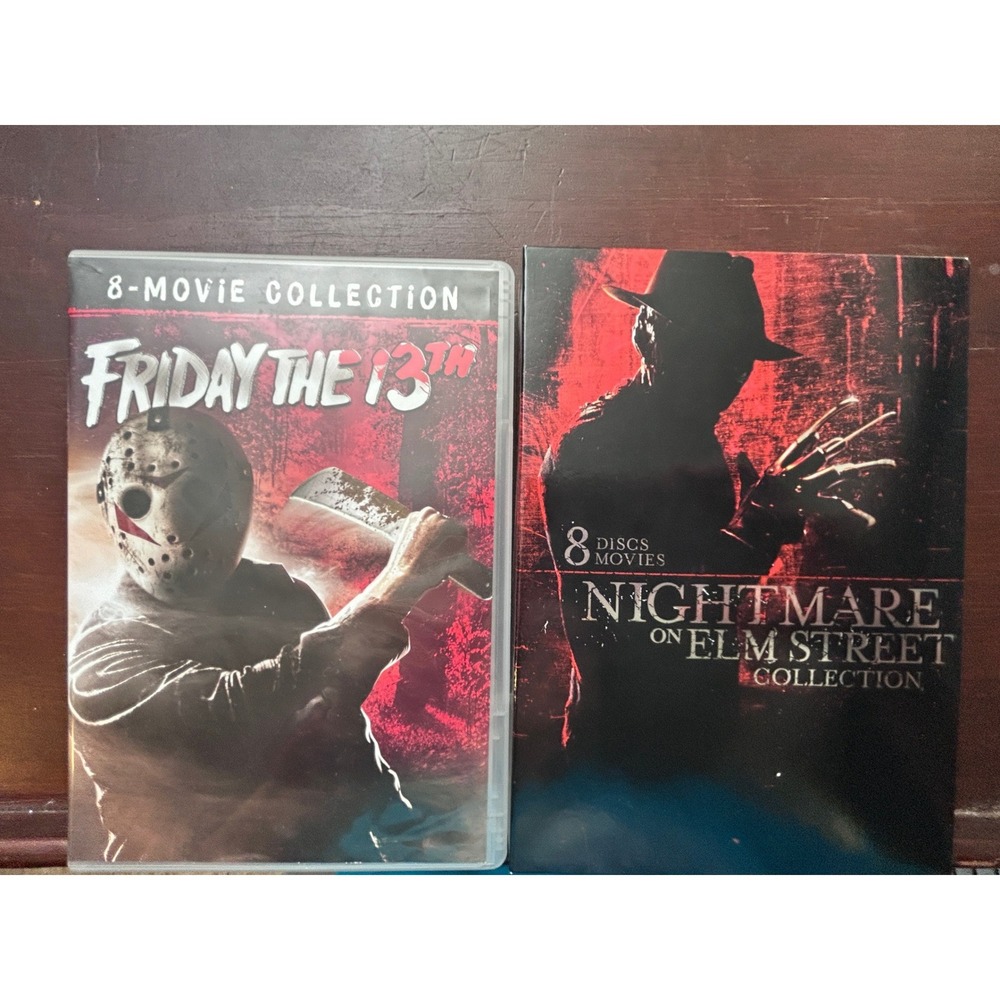 Friday The 13th & Nightmare On Elm Street 8-Movie Collection DVD Bundle 16 Films
